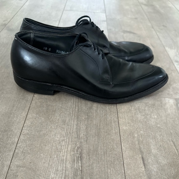 WRIGHT Men Lace-up Quality Shoe Sz 10 C Split Toe Black Leather Oxfords USA Made main image 8